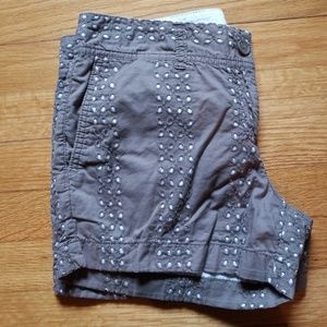 Ann Taylor Loft Brown eyelet shorts